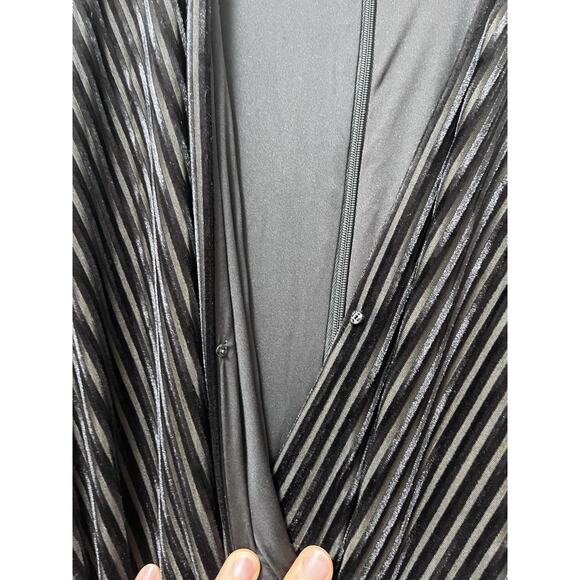 Anthropologie HUTCH Velvet Stripe Wide Leg Jumpsuit Size 12 Black Event Occasion - Picture 5 of 8
